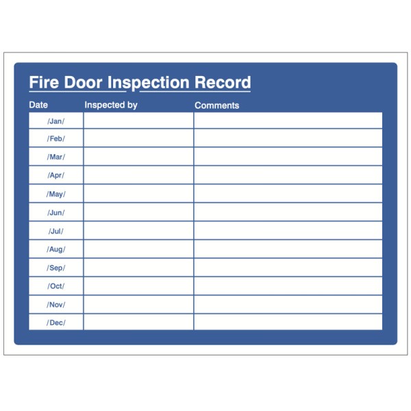 Fire Door Inspection Record