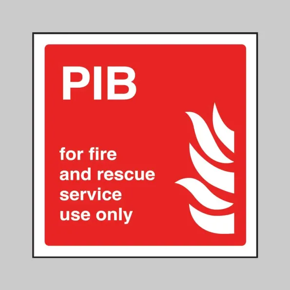 PIB For Fire and Rescue Service Use Only PIB For Fire and Rescue Service Use Only