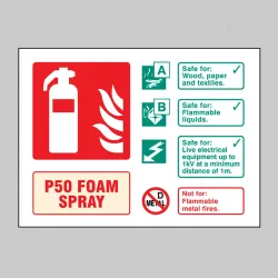 P50 Foam Spray Fire Extinguisher Identification P50 Foam Spray Fire Extinguisher Identification