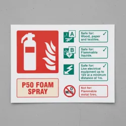 P50 Foam Spray Fire Extinguisher Identification P50 Foam Spray Fire Extinguisher Identification