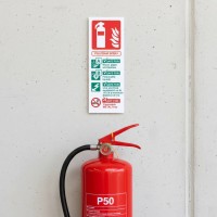 P50 Foam Spray Fire Extinguisher Identification