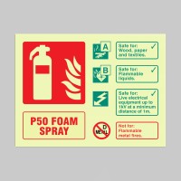 P50 Foam Spray Fire Extinguisher Identification
