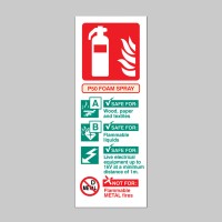 P50 Foam Spray Fire Extinguisher Identification