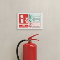 AVD (Aqueous Vermiculite Dispersion) Fire Extinguisher Identification Sign