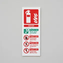 Water Fire Extinguisher Identification