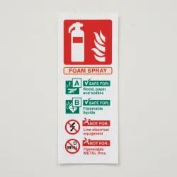 Foam Spray Fire Extinguisher Identification (AFFF)