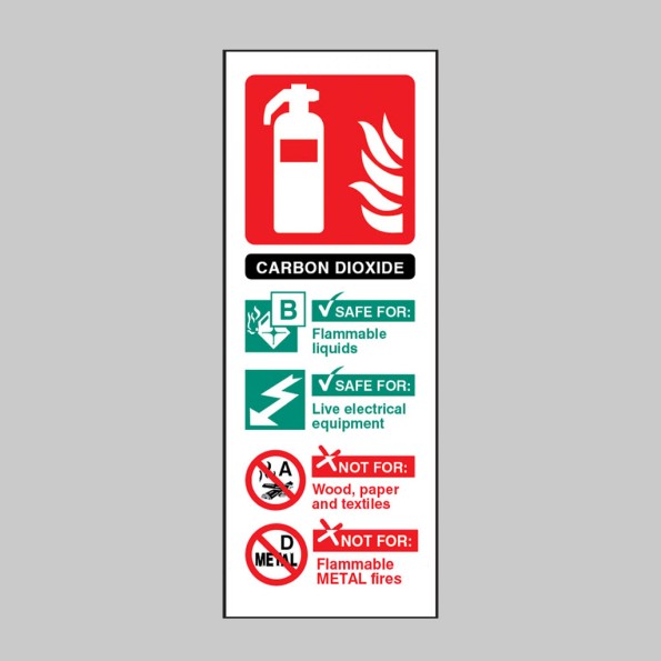 CO2 Carbon Dioxide Fire Extinguisher Identification