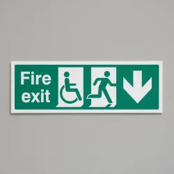Disabled Fire Exit - Arrow Down Disabled Fire Exit - Arrow Down