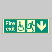 Disabled Fire Exit - Arrow Down