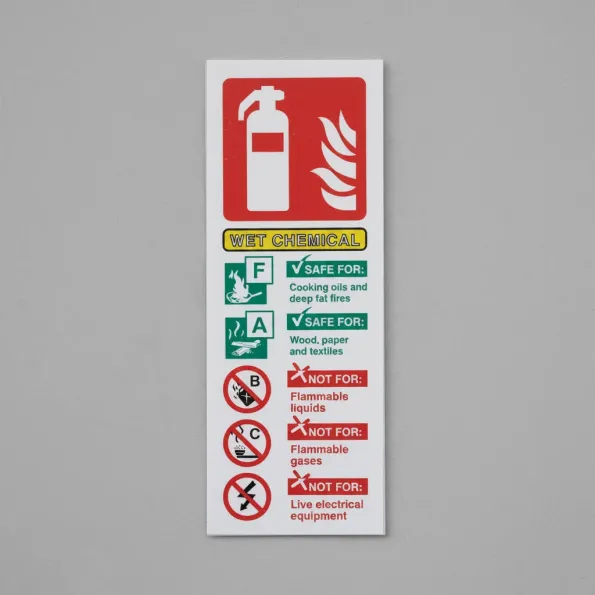 Wet Chemical Fire Extinguisher Identification