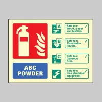 ABC Powder Fire Extinguisher Identification Sign ABC Powder Fire Extinguisher Identification Sign