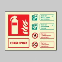 Foam Spray Fire Extinguisher Identification Sign (AFFF)