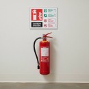 CO2 Carbon Dioxide Fire Extinguisher Identification Sign