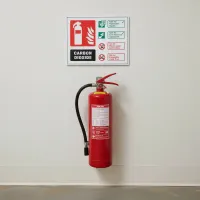 CO2 Carbon Dioxide Fire Extinguisher Identification Sign CO2 Carbon Dioxide Fire Extinguisher Identification Sign