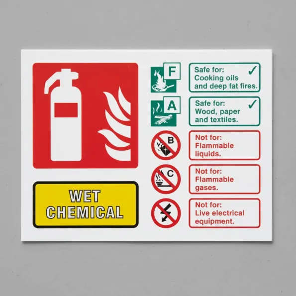 Wet Chemical Fire Extinguisher Identification Sign Wet Chemical Fire Extinguisher Identification Sign