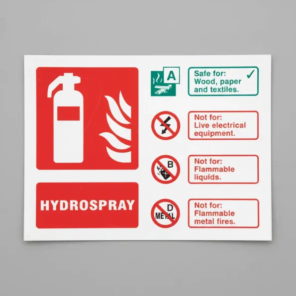 Hydrospray Fire Extinguisher Identification Sign Hydrospray Fire Extinguisher Identification Sign