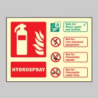 Hydrospray Fire Extinguisher Identification Sign Hydrospray Fire Extinguisher Identification Sign