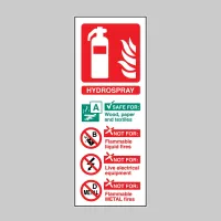 Hydrospray Fire Extinguisher Identification Sign Hydrospray Fire Extinguisher Identification Sign