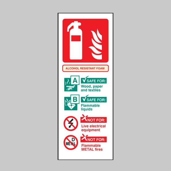 Alcohol Resistant Foam Fire Extinguisher Identification