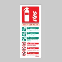 Multi-Use Foam Fire Extinguisher Identification