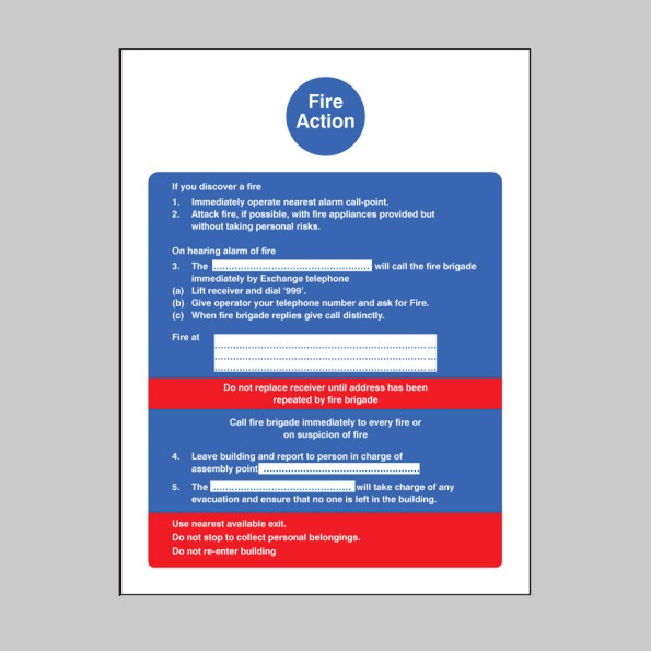 Fire Action (Dialled Manually)