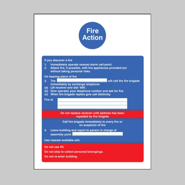 Fire Action with Lift (Dialled Manually)