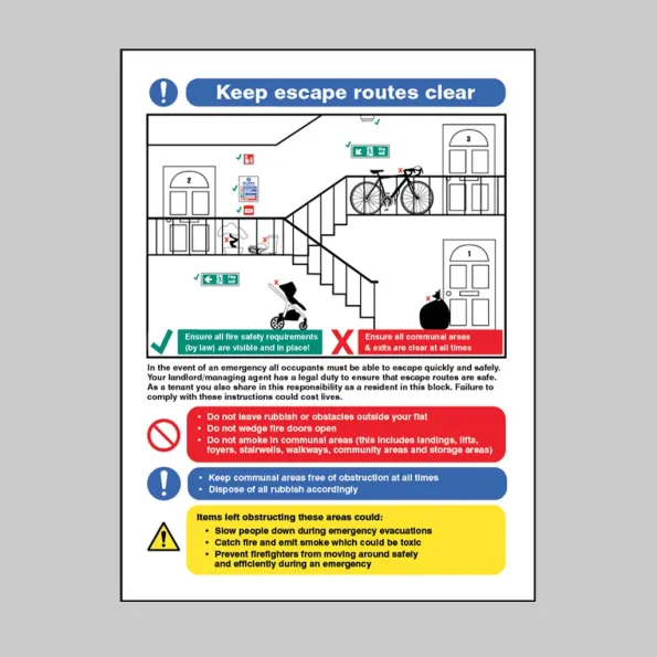 Keep Escape Routes Clear - Multiple Occupancy Keep Escape Routes Clear - Multiple Occupancy