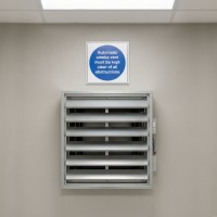 Automatic Smoke Vent - Keep Clear of Obstructions