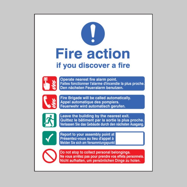 Fire Action - Call Brigade - No Lift (English, French, German)