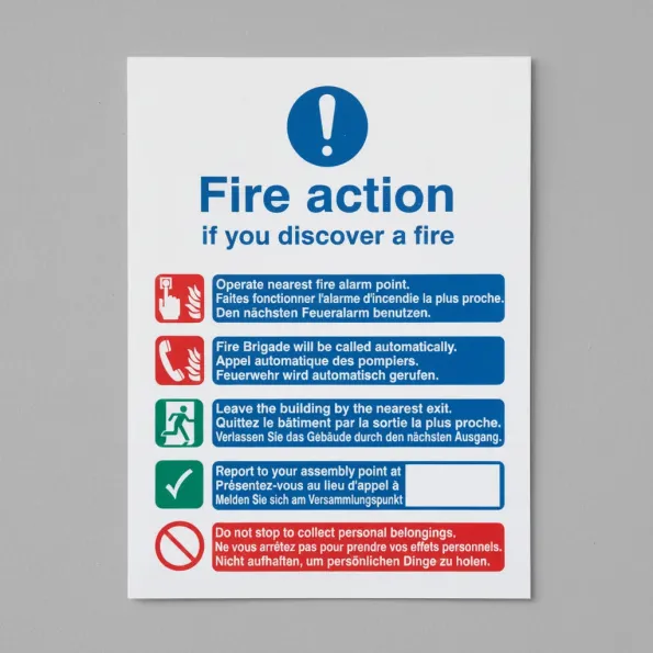 Fire Action - Call Brigade - No Lift (English, French, German)