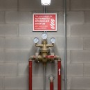 This Valve Controls Automatic Sprinkler System and must Always be Kept Open