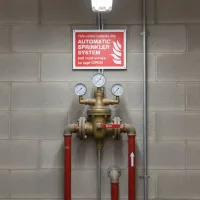 This Valve Controls Automatic Sprinkler System and must Always be Kept Open This Valve Controls Automatic Sprinkler System and must Always be Kept Open