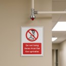 Do Not Hang Items from Fire Sprinkler 