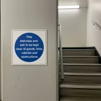 Staircase & Exit to Kept Clear of Goods Etc Staircase & Exit to Kept Clear of Goods Etc