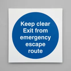 Keep Clear Exit from Emergency Escape Route