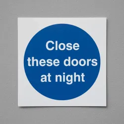 Close these Doors At Night