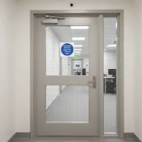 Automatic Fire Door Keep Clear Close At Night Automatic Fire Door Keep Clear Close At Night