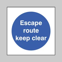 Escape Route - Keep Clear