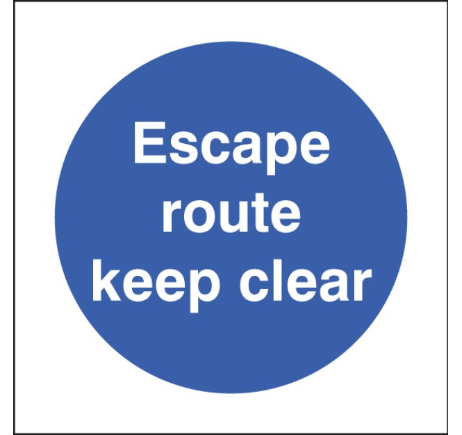 Escape Route - Keep Clear