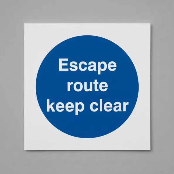 Escape Route - Keep Clear Escape Route - Keep Clear