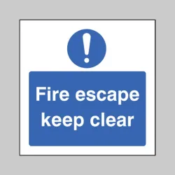 Fire Escape Keep Clear Fire Escape Keep Clear