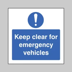 Keep Clear for Emergency Vehicles Keep Clear for Emergency Vehicles