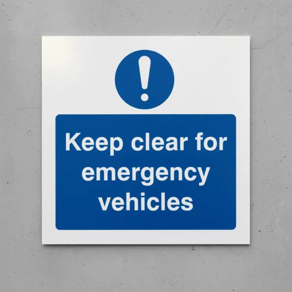 Keep Clear for Emergency Vehicles Keep Clear for Emergency Vehicles