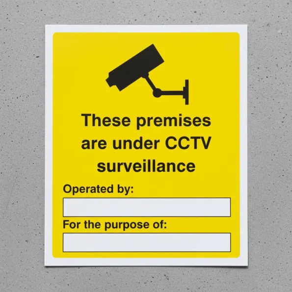 These Premises Are Under CCTV Surveillance (Space for Details)