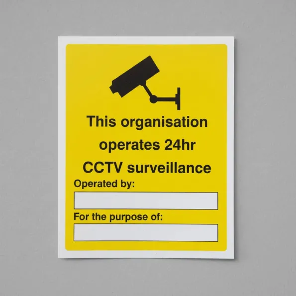 This Organisation Operates 24hr CCTV Surveillance (Space for Details)