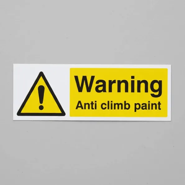 Warning - Anti Climb Paint