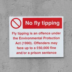 No Fly Tipping No Fly Tipping