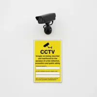 CCTV - Images are Being Recorded and Monitored (Space for Details) GDPR Compliant