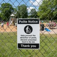 Polite Notice - Prevent the Attraction of Pests - Bin your Litter Polite Notice - Prevent the Attraction of Pests - Bin your Litter