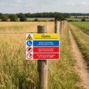 Caution - Avian flu - Keep dogs on leads - Do not touch wild birds - Do not feed wildlife - Multi-message